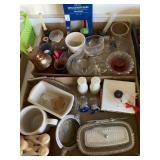 Glass candle holders, glasses and more
