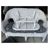 Wicker furniture, cushions