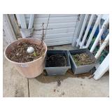 (3) flower pots