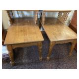 (2) wooden end tables