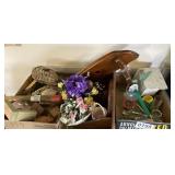 Wall shelves, birdhouse and more decor items