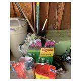 Shovel, edging, landscaping fabric, and more