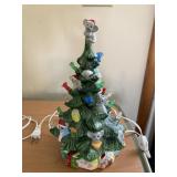 Lighted ceramic Christmas tree (12")