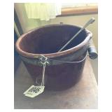 Fire Clay pottery bucket and dipper