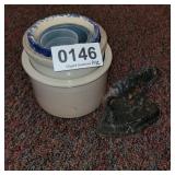 Sad iron and crocks