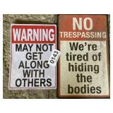 (2) Metal signs