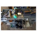 Fishing organizer, pocket knives, more
