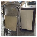 Folding wooden table and (4) folding chairs