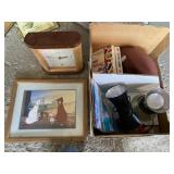 Picture, clock, books and more