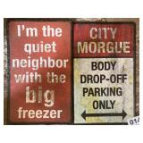 (2) Metal signs