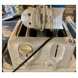 Kitchen-Aid hand mixer, toaster, grill top