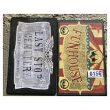 (2)  Metal signs