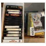 VHS tapes, DVDs