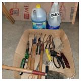 Garden  tools and window cleaners
