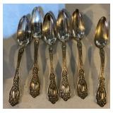 (6) Sterling spoons