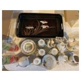 Royal Albert China set, unmarked china, tray