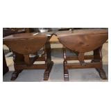 (2) drop leaf end stands 29'x16'x25'
