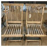 (2) teac folding chairs