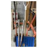 Shovel, clippers, and utility cart