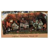 Lighted porcelain house set