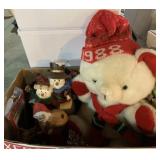 Christmas decor and stuffed bear