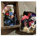 Barbies, baby cloths and glasses
