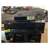 Technics stereo receiver,  VHS player