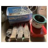 Tin, basket, walking canes and more