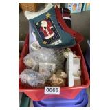 Stockings, Santa decor, and misc Christmas decor