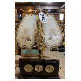 Clock and table lamp