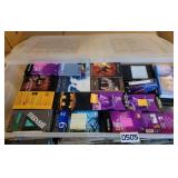 Tub of VHS movies and tapes
