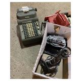 R.C. Allen type writer, lamp abd decor