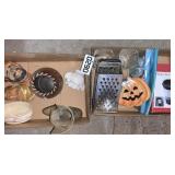Plug-n-heat, cheese grader, Halloween tray, more
