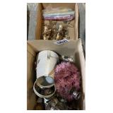 Candle holder, candles, water pitcher, and more
