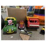 John Deere toy, Tonya dozer, transformers and