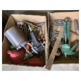 Caulk gun, paint sprayer, wrench and more