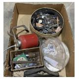Oil can, glasses, nail and more