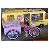 Barbie bus and Ice Cream bicycle