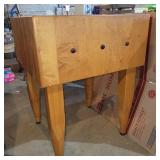 Butcher block island (some damage)