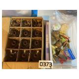 Glass cups, organizer set