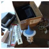 Baking pans, decorative bird houses, more