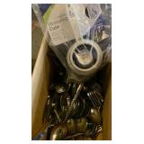 Measuring cups and misc flatware