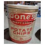 Jones potato Chip tin