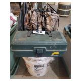 Tackle box, umbrellas, more