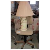 Lamp and rolling office chair