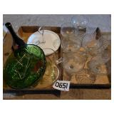 Stemware and serving trays