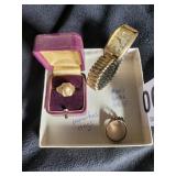Men's 10k watch, 1922 class ring, (1) Unmarked