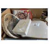 Waffle maker, baskets, brownie stencil set, more