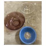 (4) glass bowls