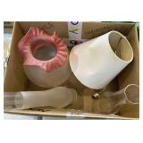 Glass lamp chimneys, shades